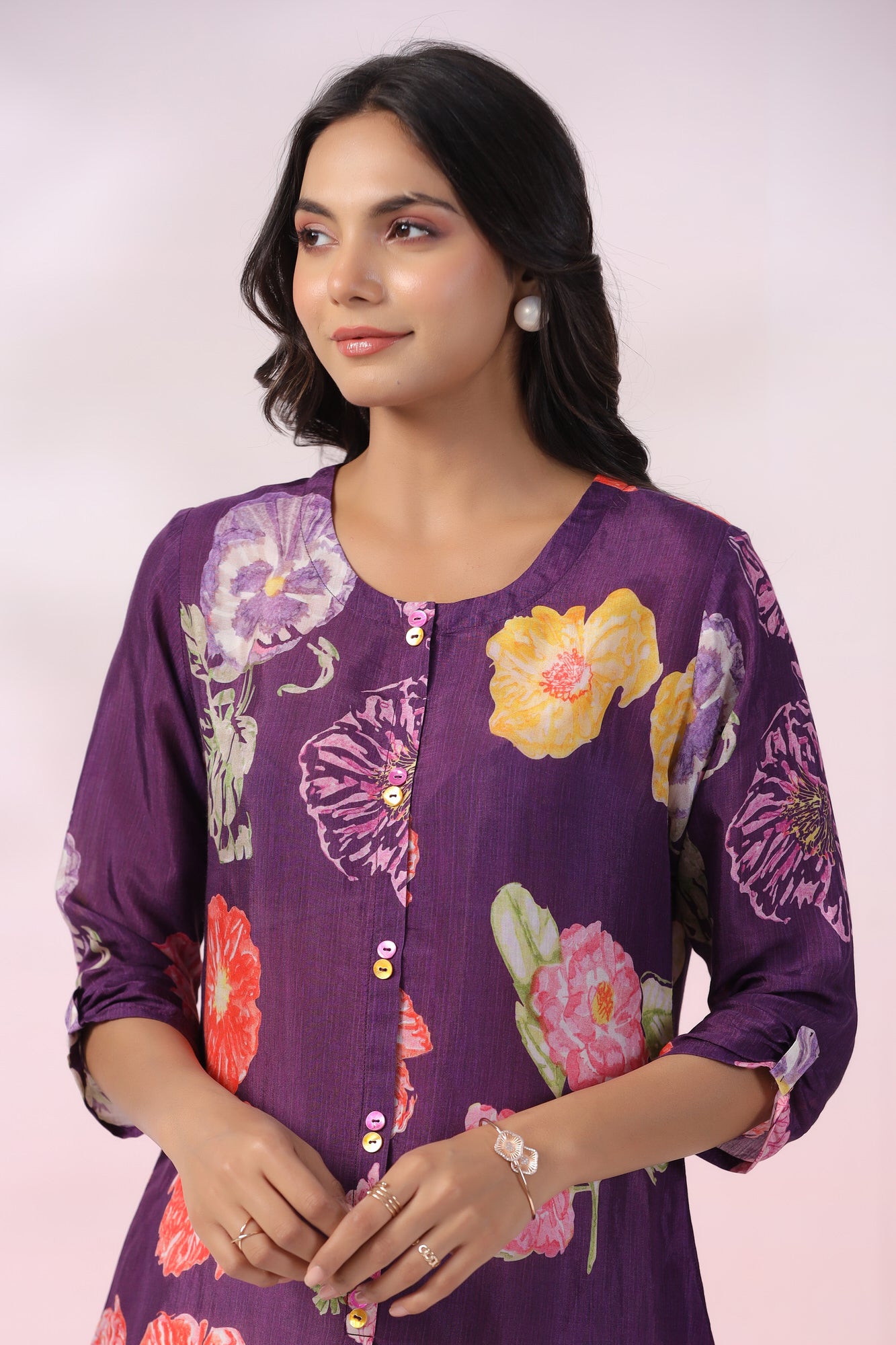 Plum Delight Muslin Silk Top