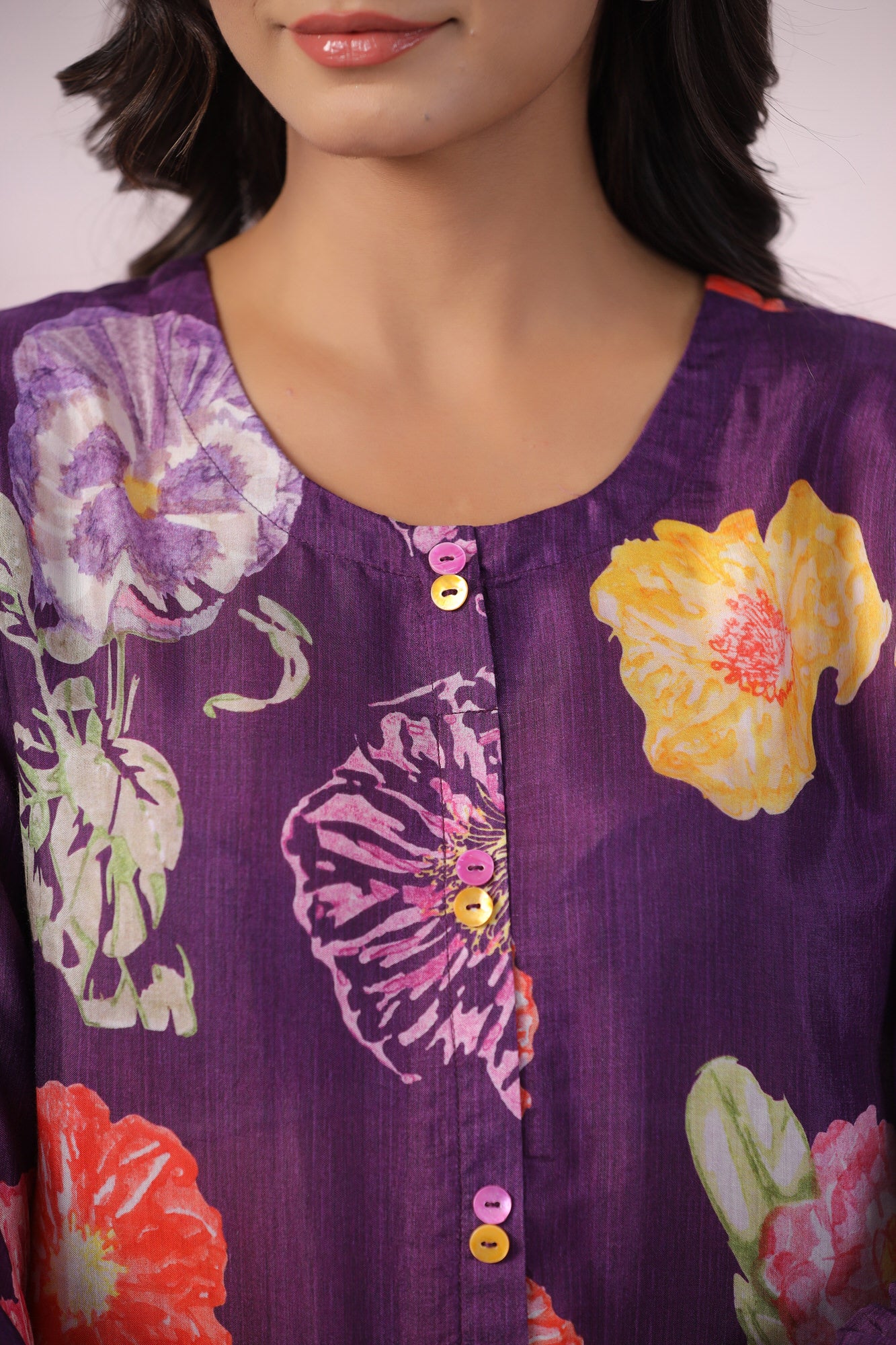 Plum Delight Muslin Silk Top