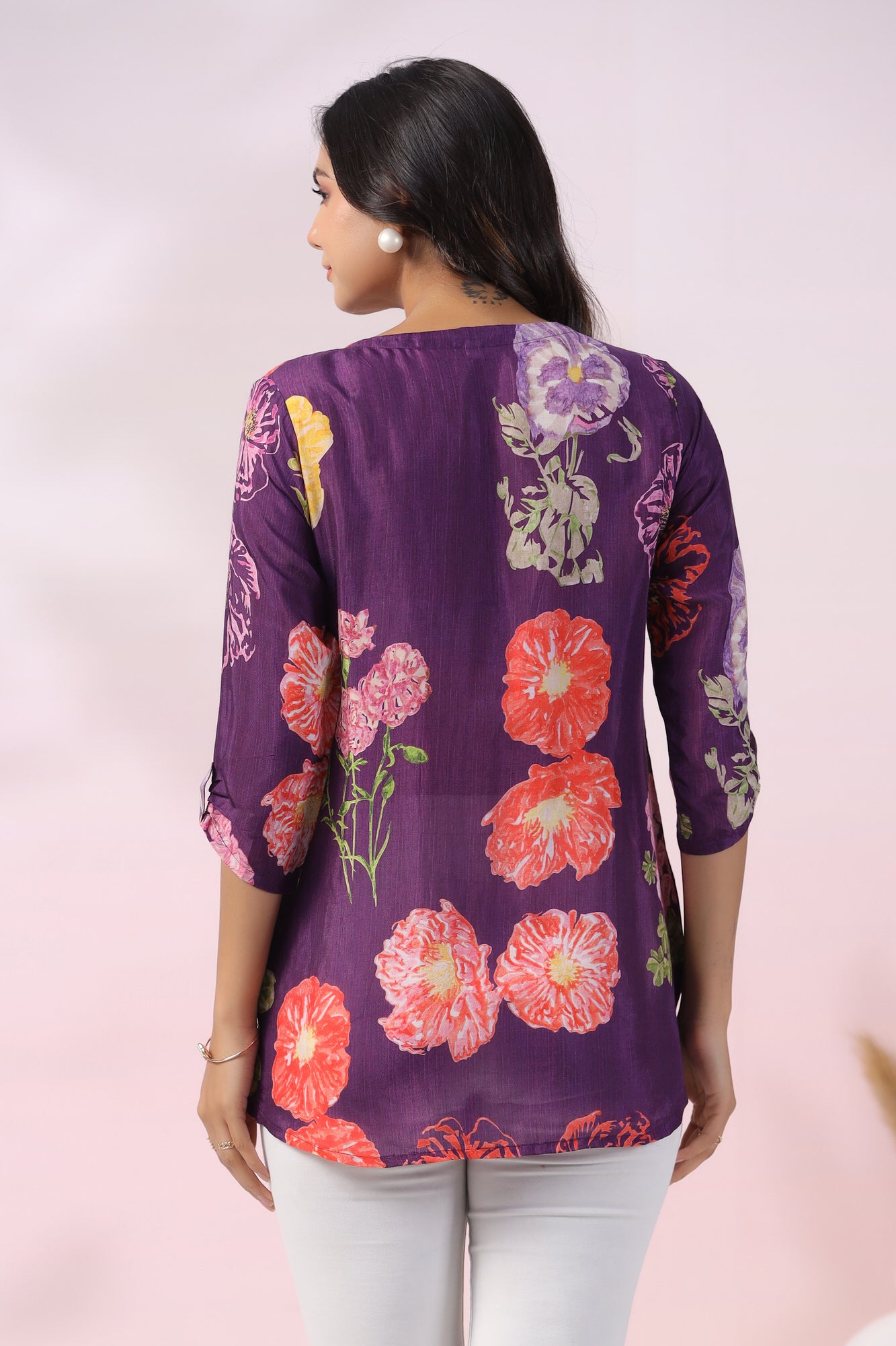 Plum Delight Muslin Silk Top