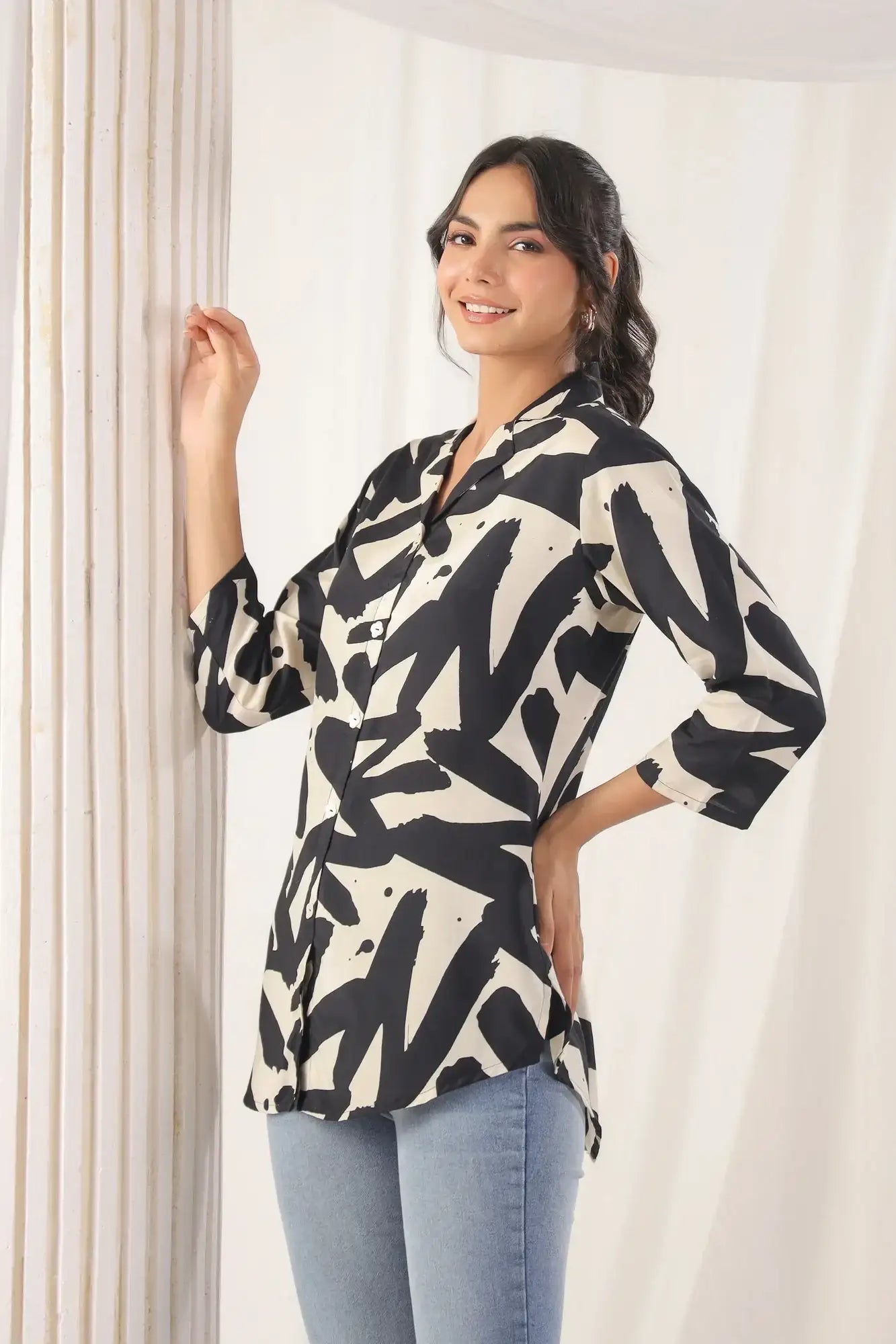 Yin Yang Russian Silk Top