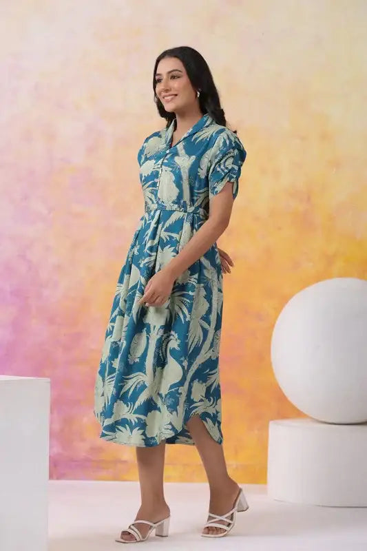 Rama Botnical Russain Silk Dress