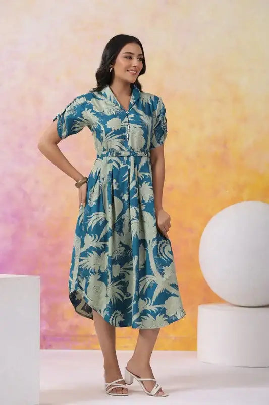 Rama Botnical Russain Silk Dress
