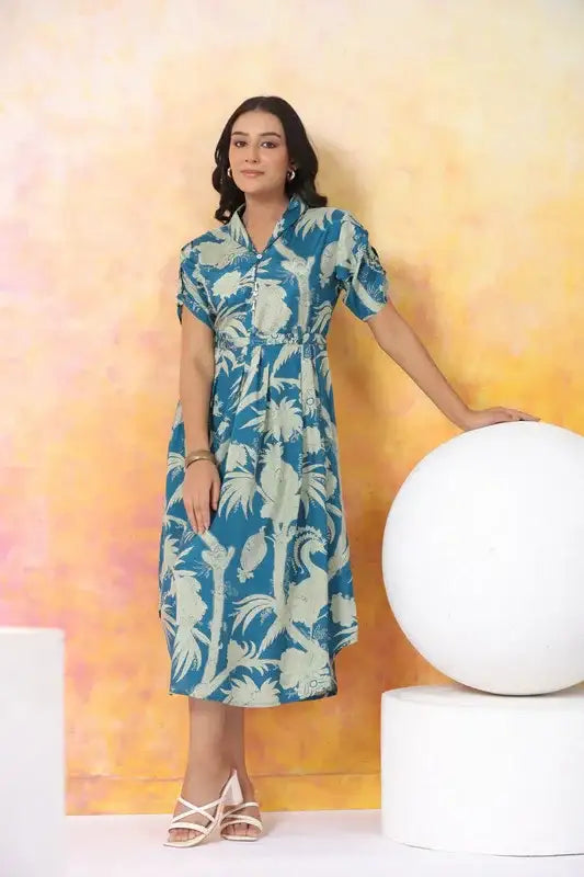 Rama Botnical Russain Silk Dress