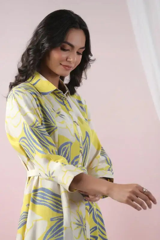 Sunlit Bloom Russian Silk Dress