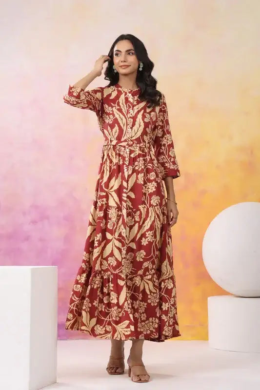 crimson silk dress Devina Satin Gown in Red Crimson
