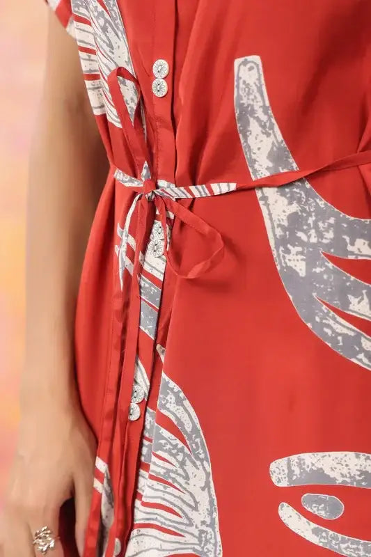 Rust Mirage Russian Silk Dress