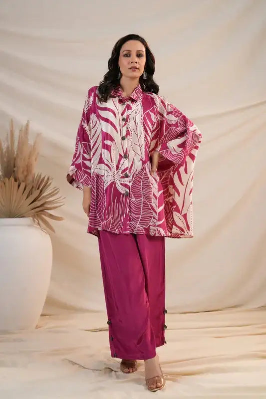 Berry Bliss Luxe Russian Silk Co-ord Set