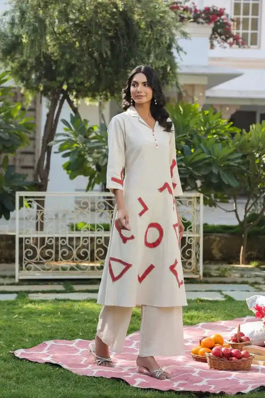 Botanical Outline Cotton Flex Co-ord Set