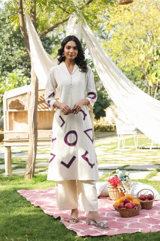 Botnical Appliqué Cotton Flex Co-ord Set