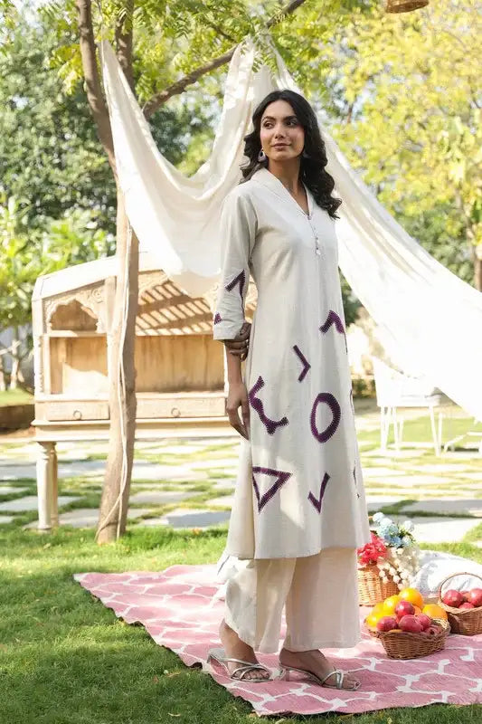 Botnical Appliqué Cotton Flex Co-ord Set