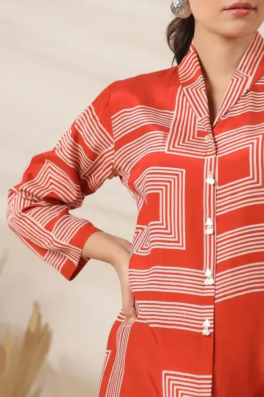 Rust Grace Russian Silk Top