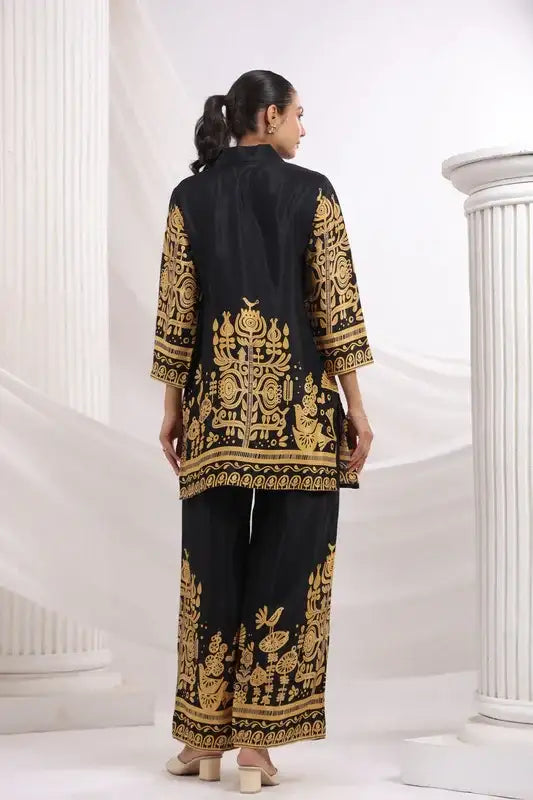 Black Prism Russian Silk Co-ord Set