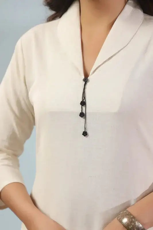 Ivory Tribal Elephant Cotton Flex Co-ord Set