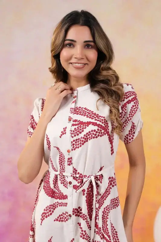 White Rouge Cotton Flex Long Dress