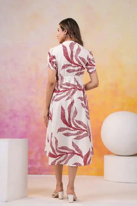 White Rouge Cotton Flex Long Dress