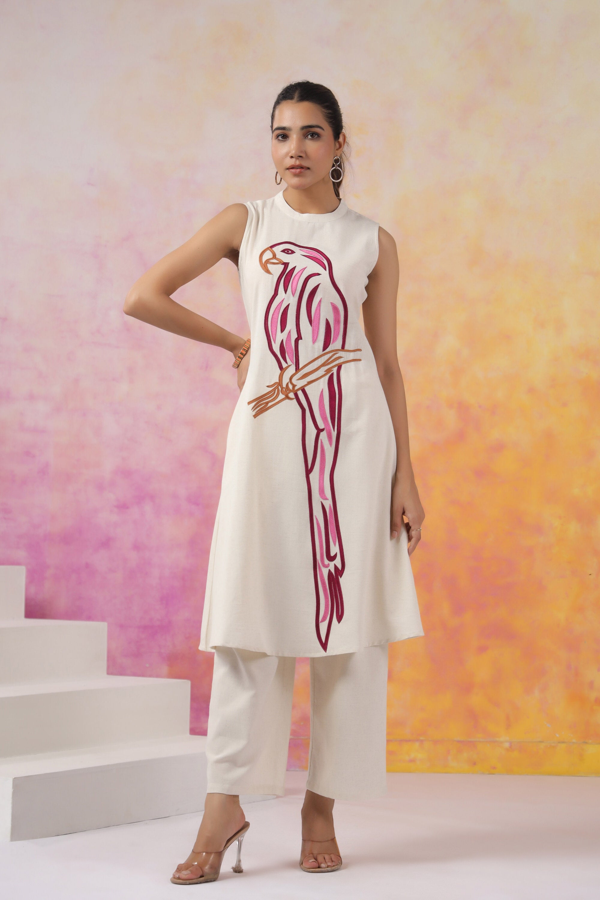 Off-White Artline Printed Cotton Flex Co-ord Set