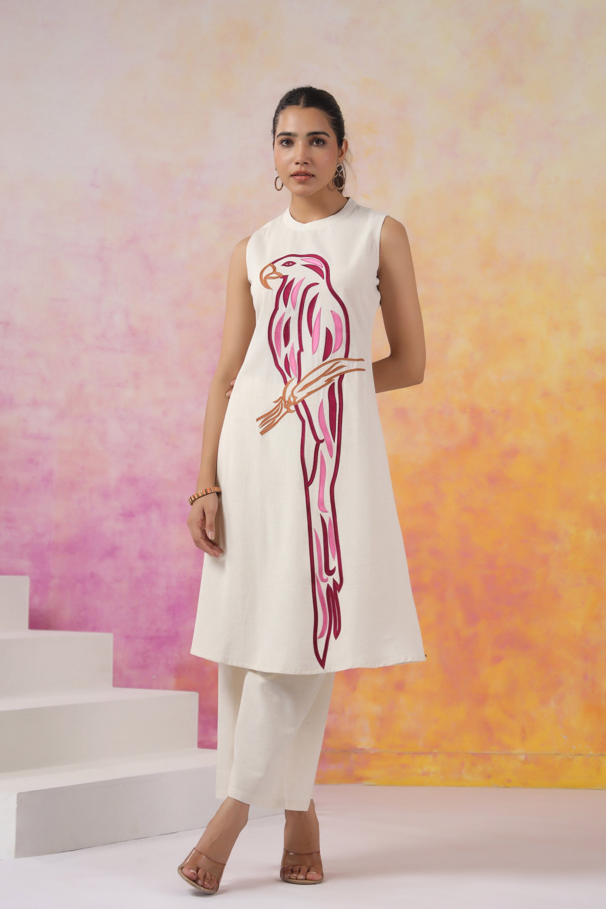 Off-White Artline Printed Cotton Flex Co-ord Set