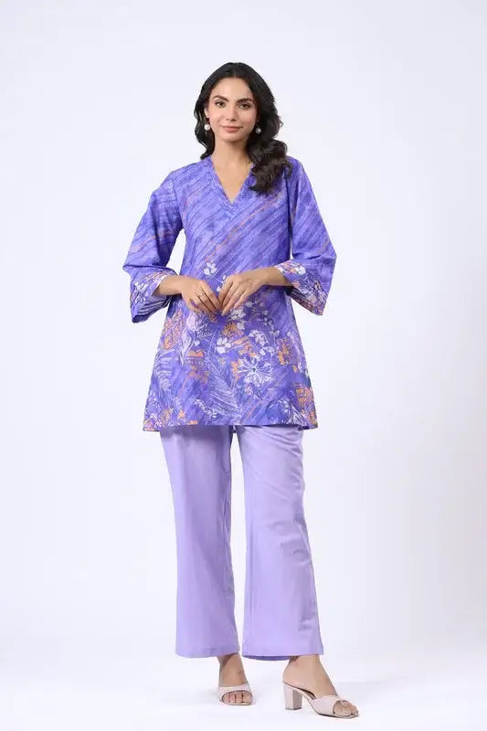 Midnight Orchid Cotton Co-ord Set