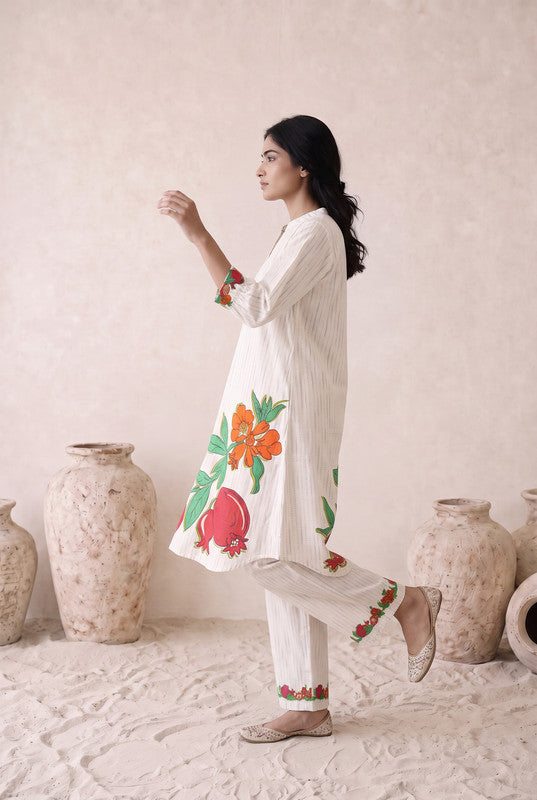 Ivory Floral Cotton Co-Ord Set