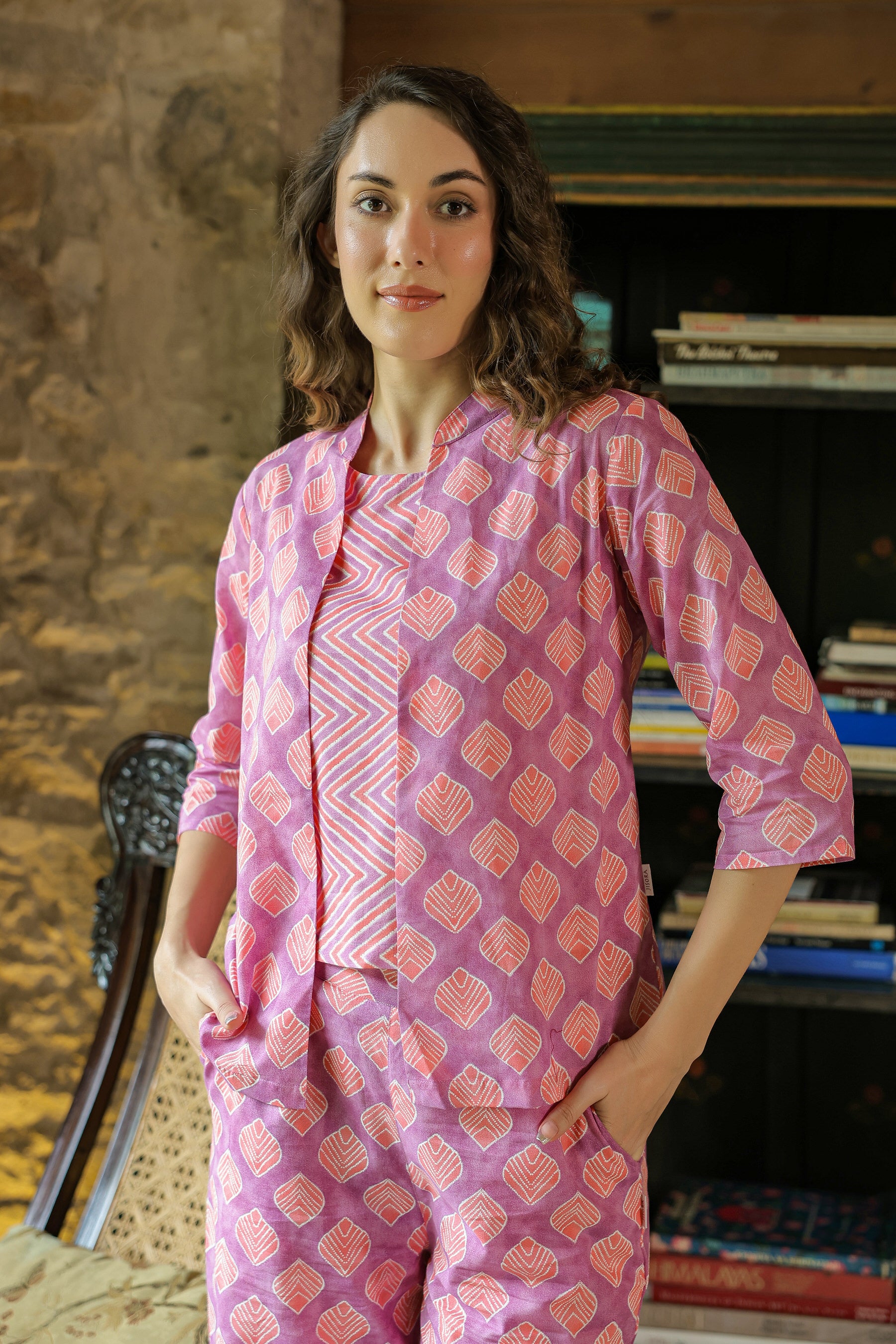 Mimosa Delight Three Piece Cotton Set