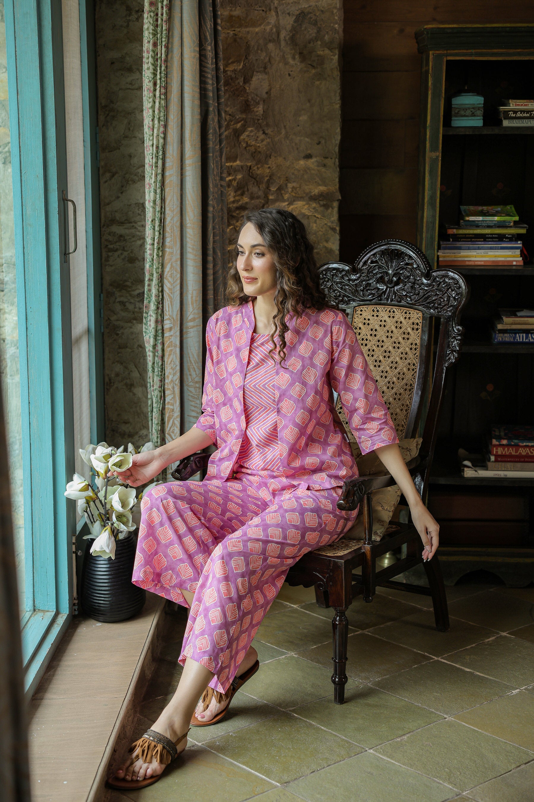 Mimosa Delight Three Piece Cotton Set