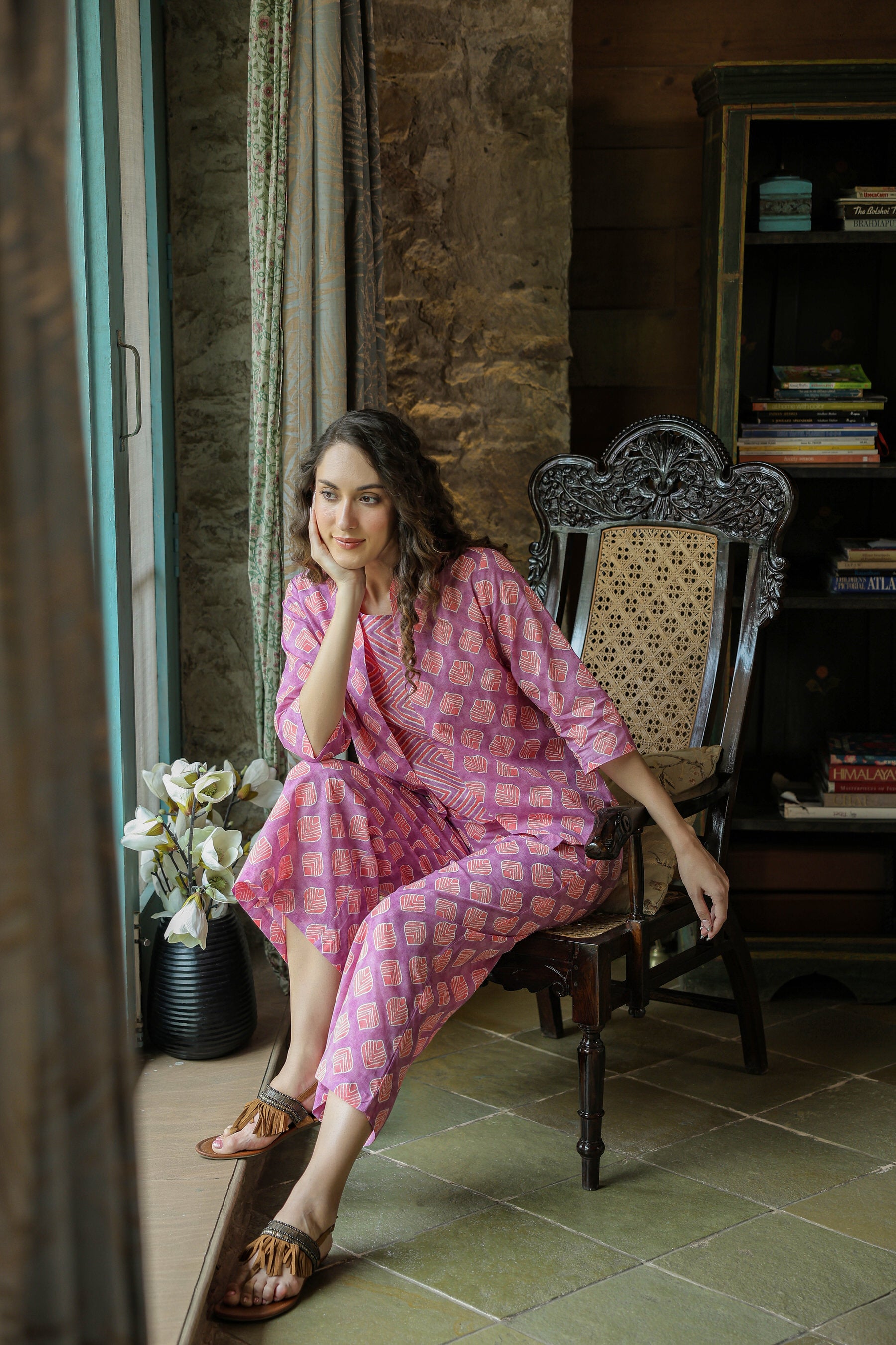 Mimosa Delight Three Piece Cotton Set