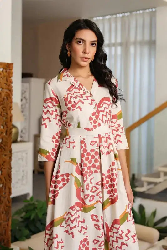 Mosaic Savanna Safari Cotton Flex Dress