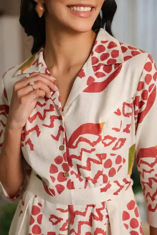 Mosaic Savanna Safari Cotton Flex Dress