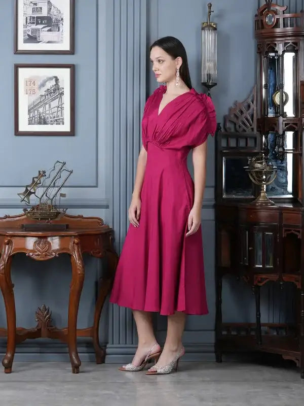 Scarlet Sangria Russian Silk Dress