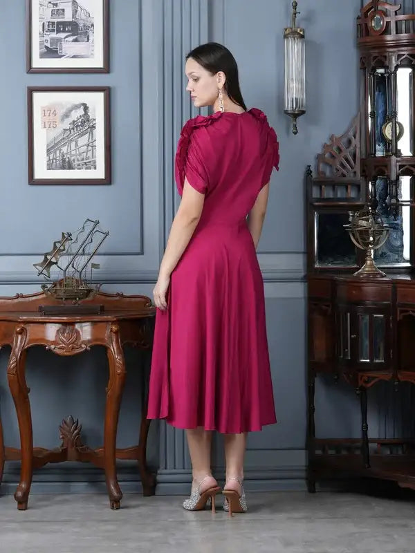 Scarlet Sangria Russian Silk Dress