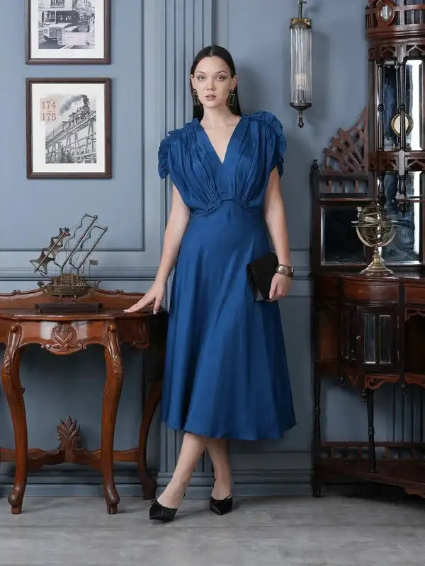 Sapphire Spritz Russian Silk Dress