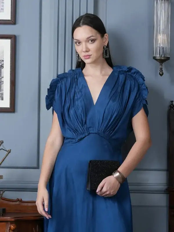 Sapphire Spritz Russian Silk Dress