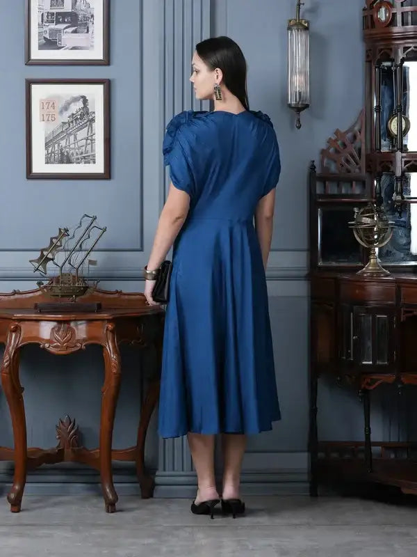Sapphire Spritz Russian Silk Dress