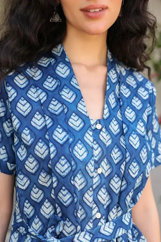 Indigo Blue Cotton Dress