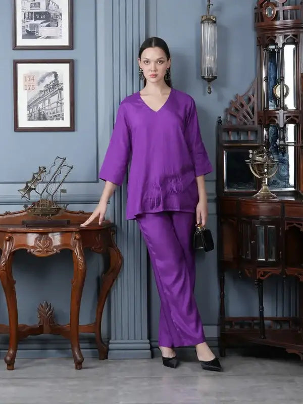 Purple Haze Russian Silk Co-ord Set