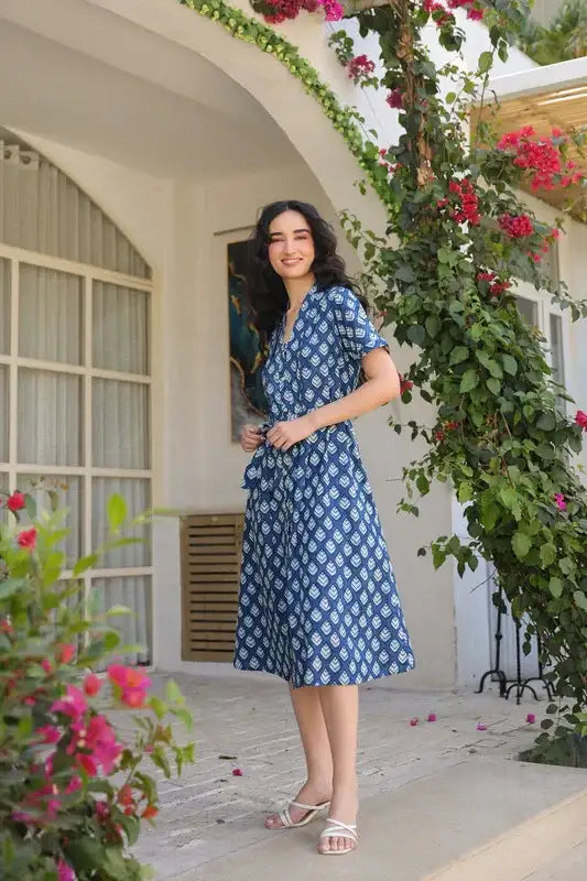 Indigo Blue Cotton Dress