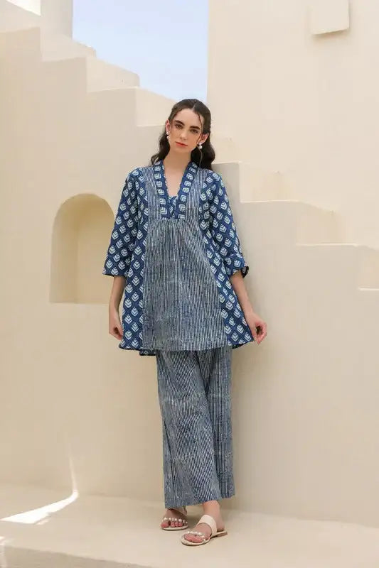 Sailing Blue Cotton Co-ord Set