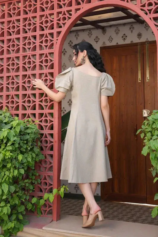 Soft Mocha Cotton Flex Dress