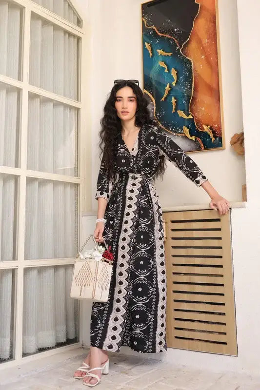 Iris Black Vintage Cotton Dress