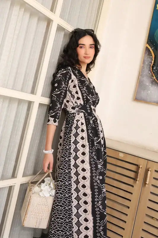 Iris Black Vintage Cotton Dress