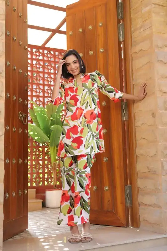 Fruitful Bloom Cotton Co-ord Set