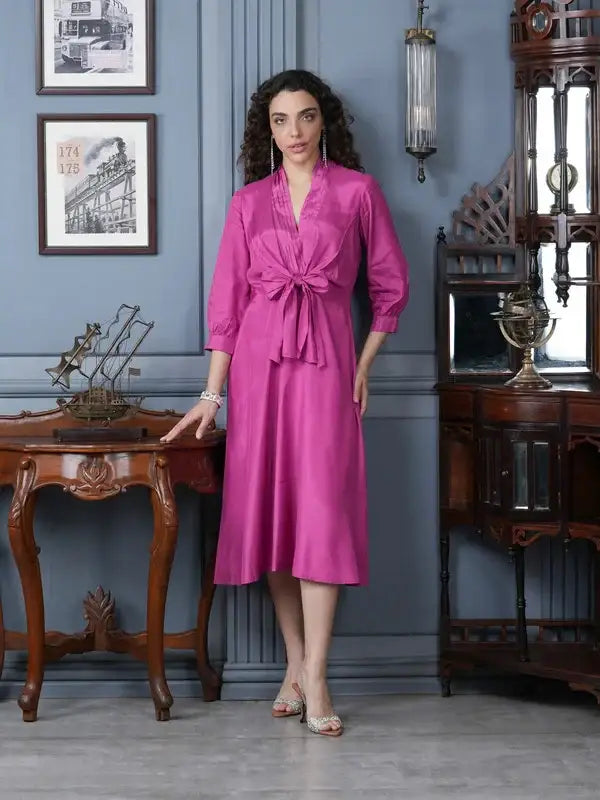Rosé Reverie Russian Silk Dress