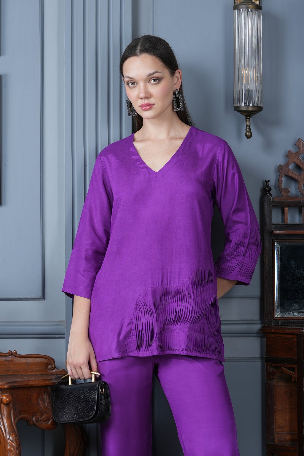 Purple Haze Russian Silk Co-ord Set