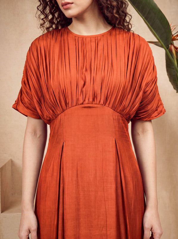 Sunset Bloom Russian Silk Dress
