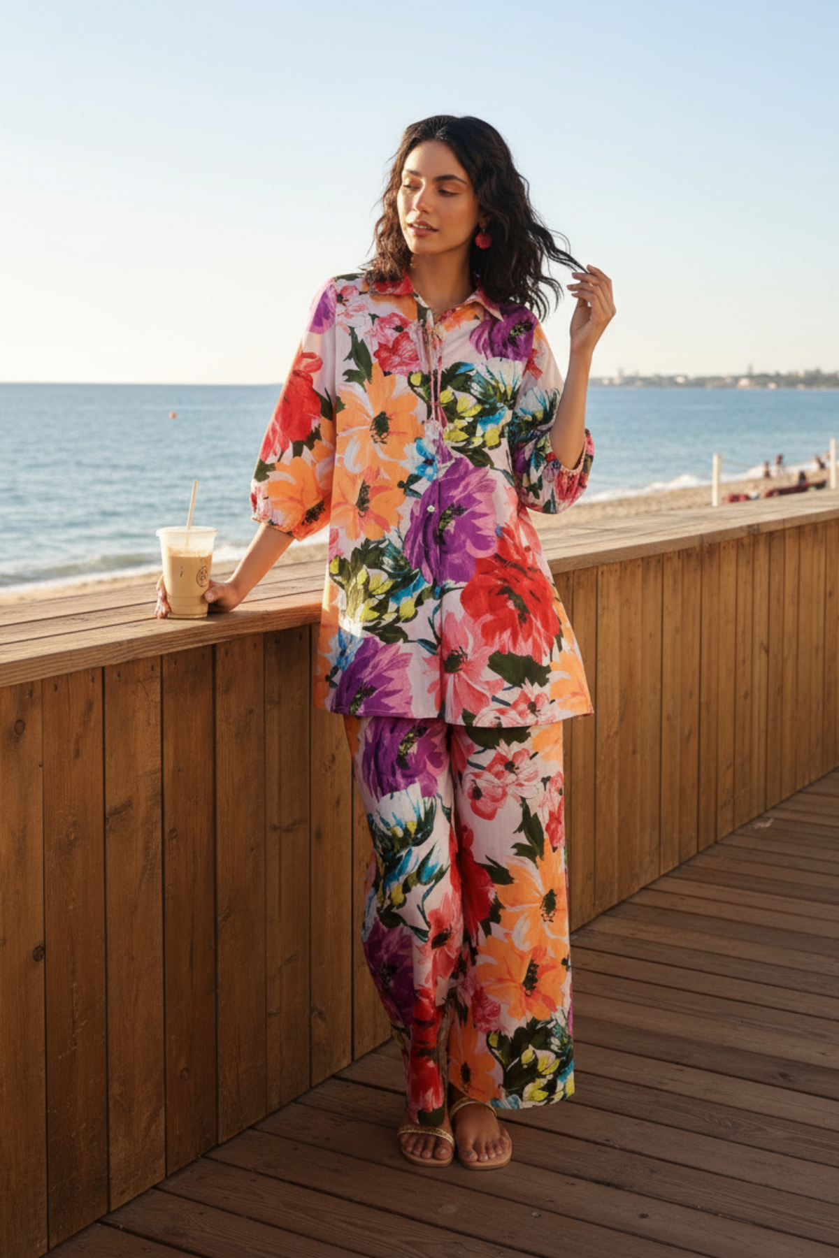 Blooming Flair Cotton Co-ord Set