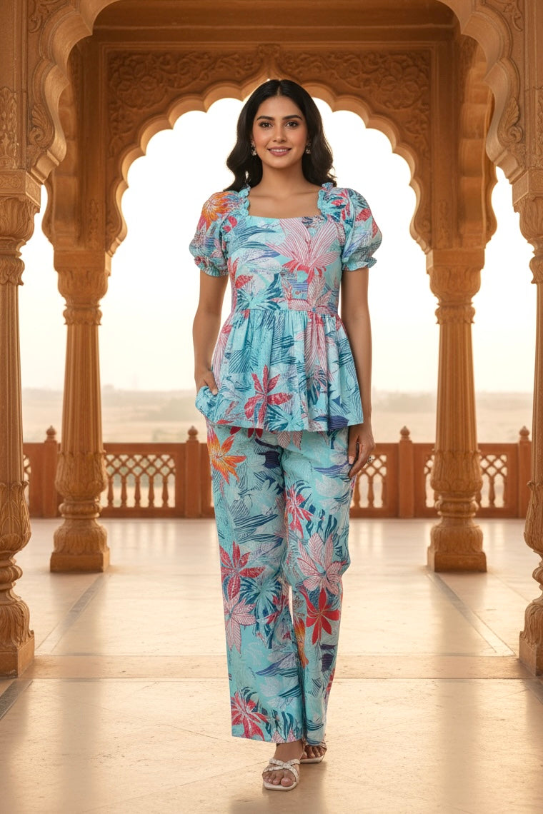 Sky Garden Cotton Co-ord Set