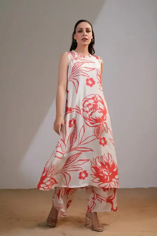 Roseleaf Serenity Russian Silk Co-ord Set