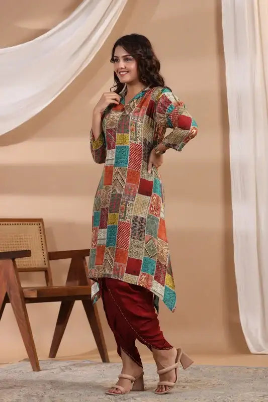 Patchwork Paradise Russian Silk Co-ord Set