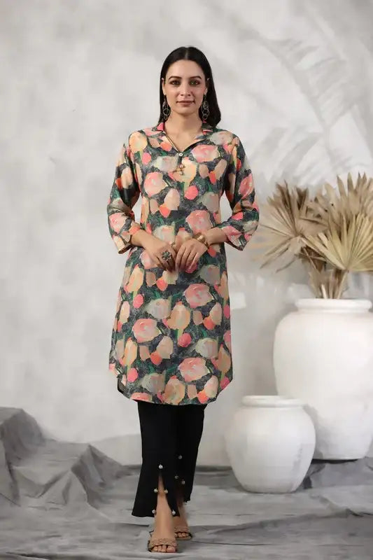 Vivid Splash Russian Silk Co-ord Set
