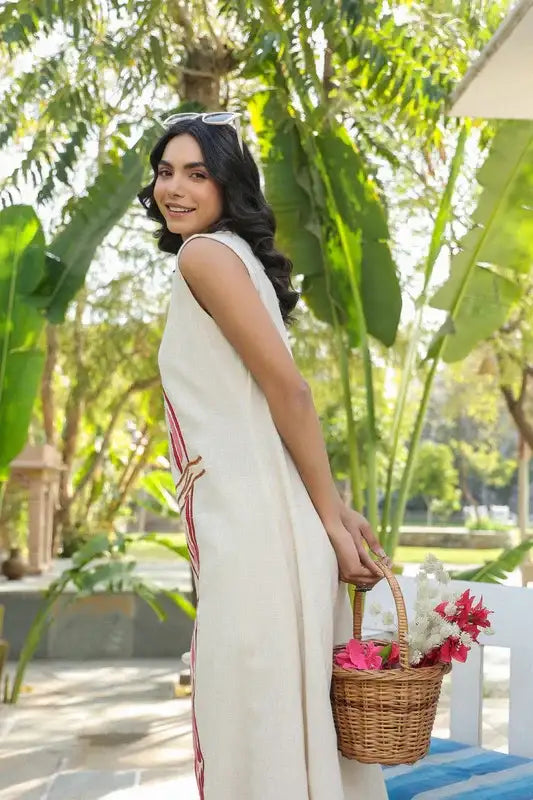 Parrot Embroidered Cotton Flex Co-ord Set